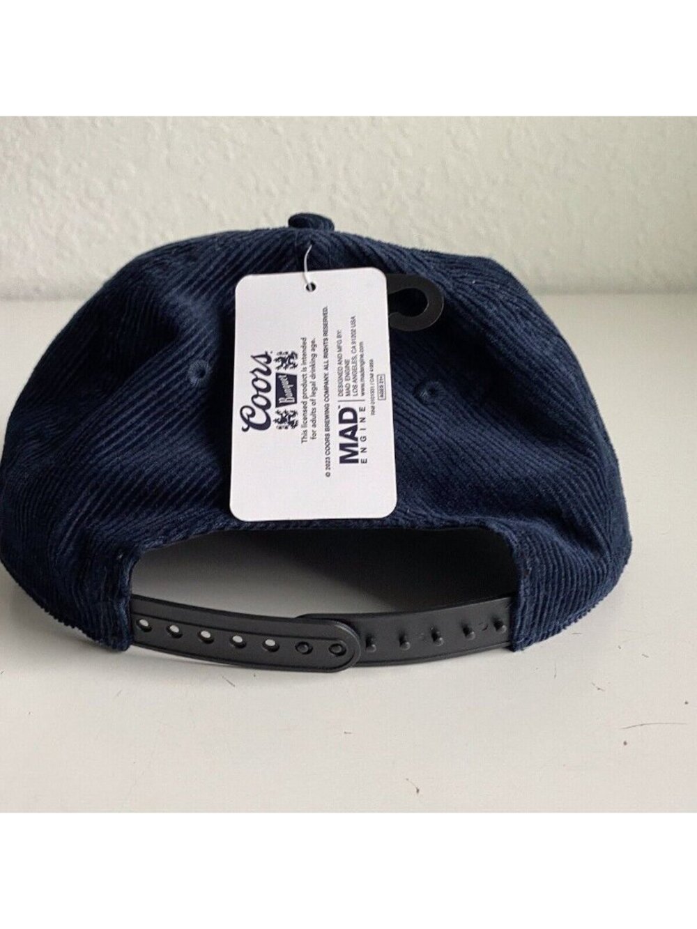 Coors Banquet Corduroy Trucker Rope Snapback Hat Retro Navy Blue NEW - Picture 7 of 13